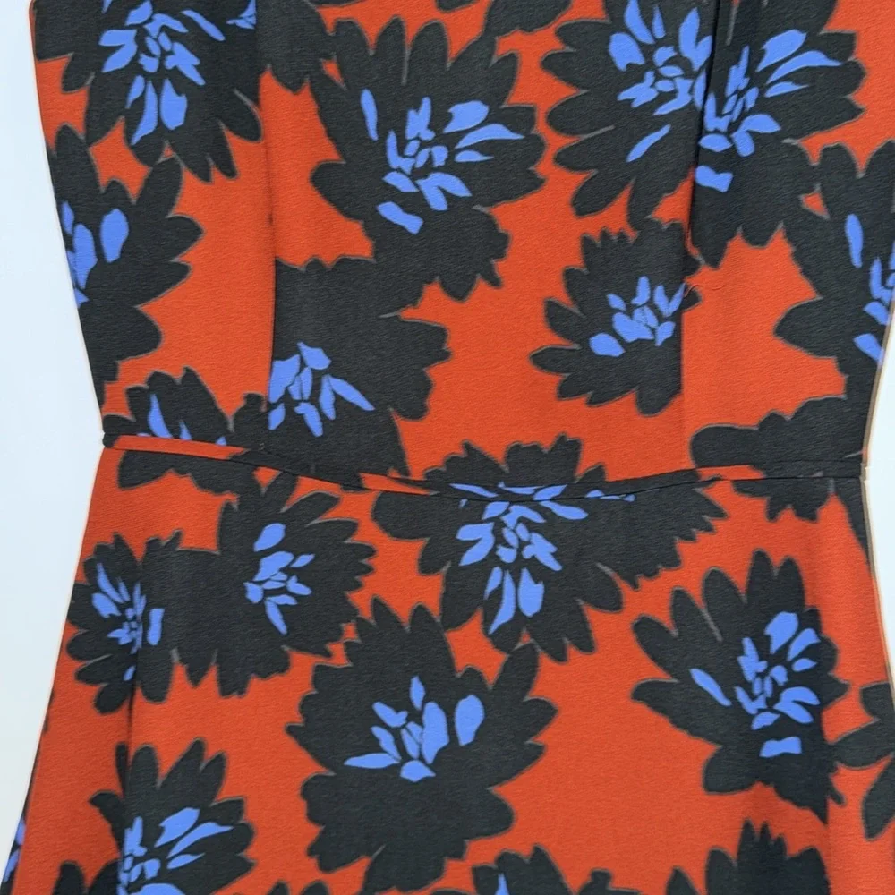 J.Crew Red and Blue Patterned Dress